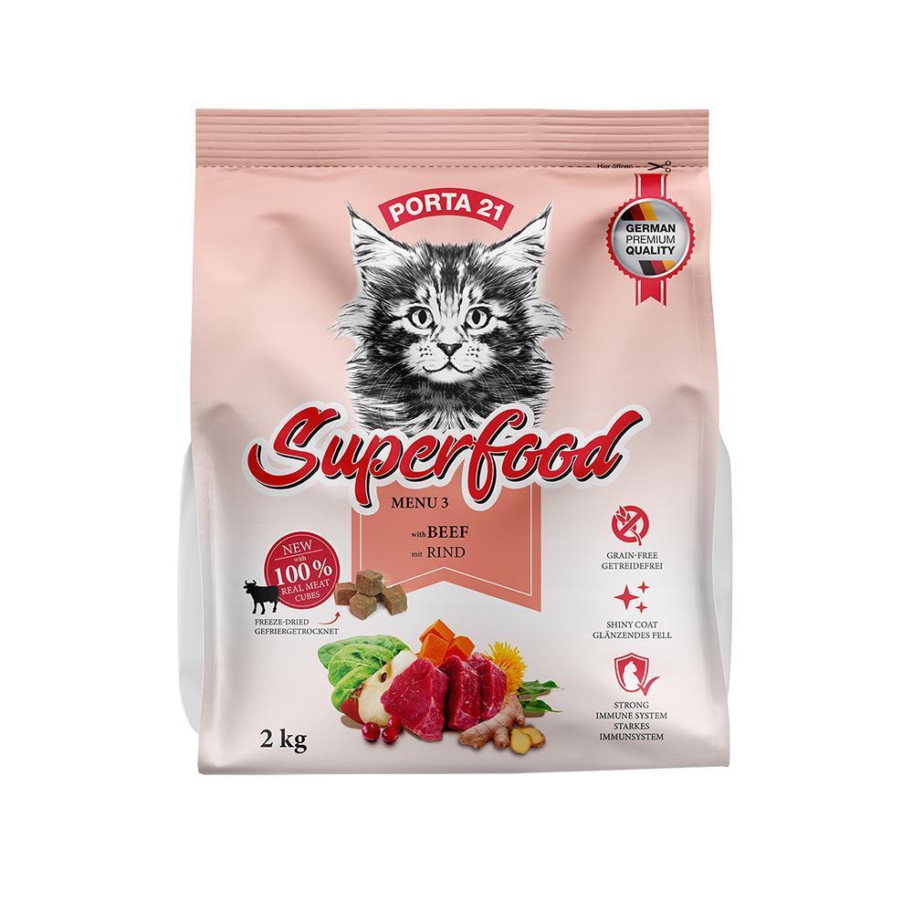 Porta 21 Superfood Menu - boeuf - le guide du chat